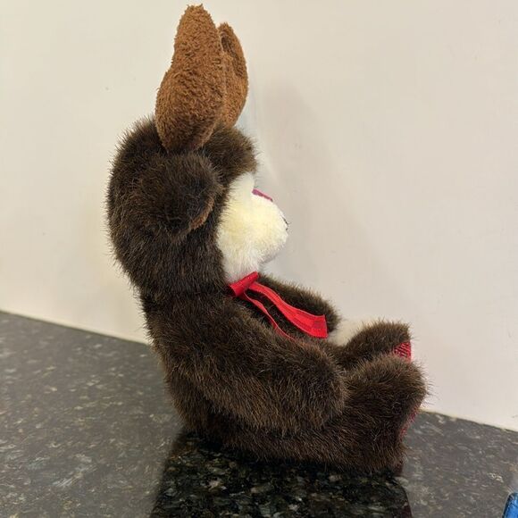 Russ Berrie Plush Teddy Bear BROOSE Moose Costume Sparkle Feet Christmas Holiday - Picture 6 of 13
